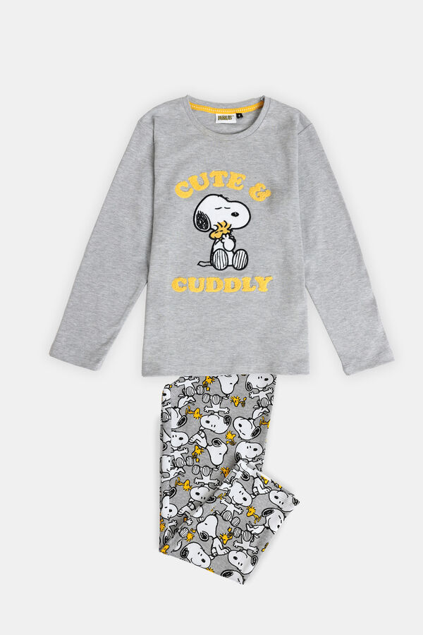 Admas Pijama Ni&ntilde;a Snoopy Funny gris