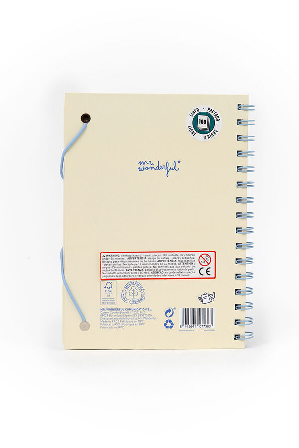 Mr. Wonderful A5 notebook with charms LAZY BO-BO printed
