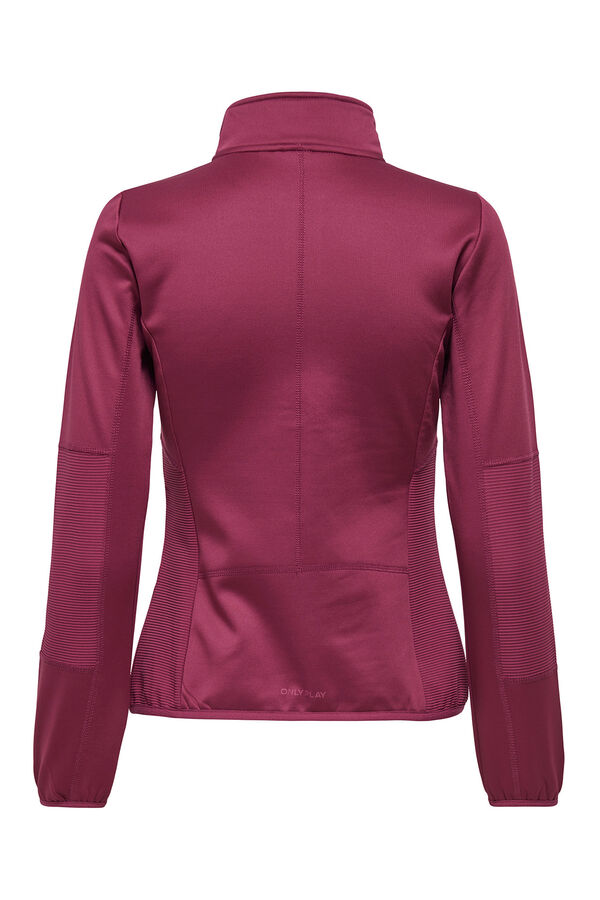 Only Play Chaqueta t&eacute;cnica cuello alto con cremallera morado/lila