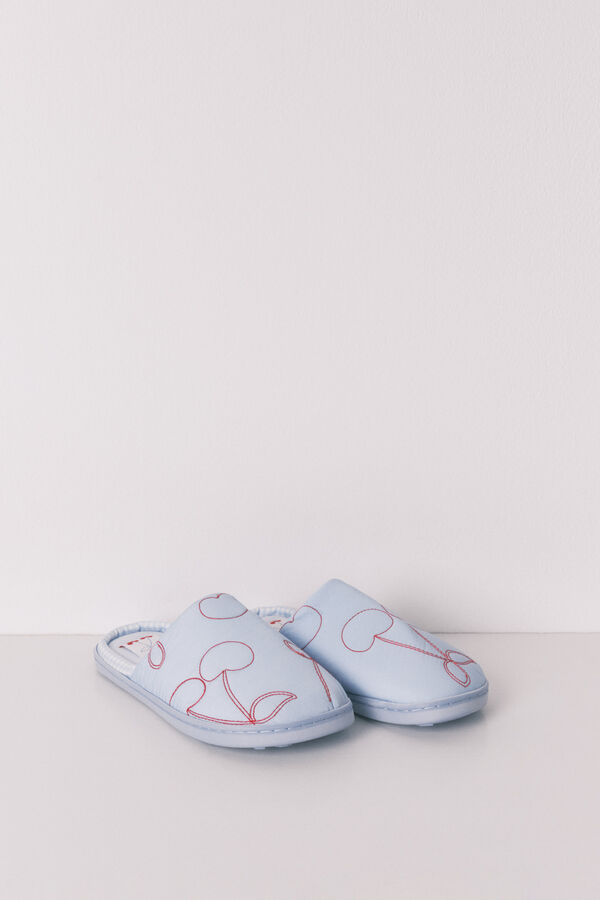 Women'secret Blue cherry slippers blue