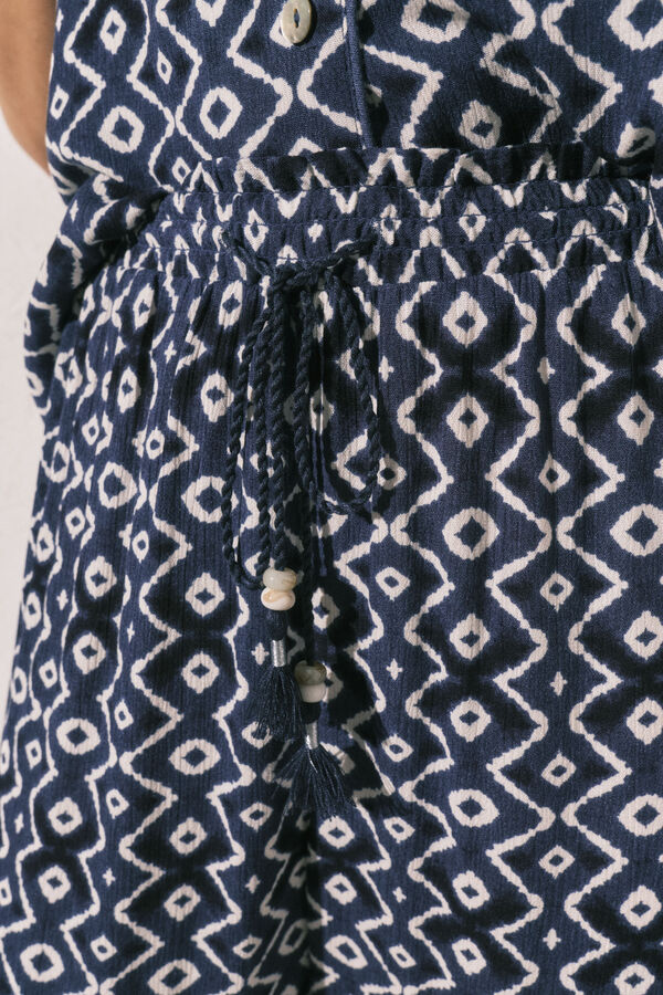 Women'secret Blue printed classic pyjamas blue