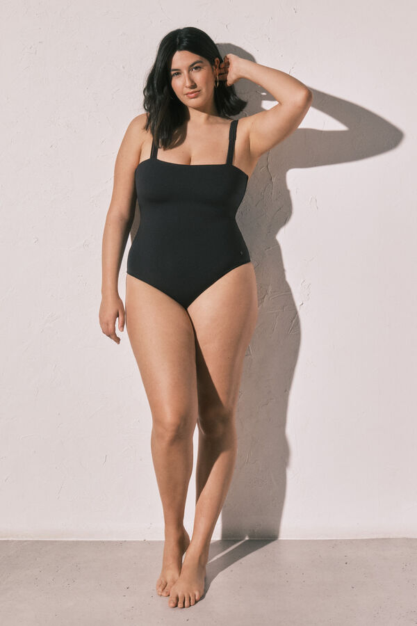 Women'secret Black shaping straight neckline swimwear black