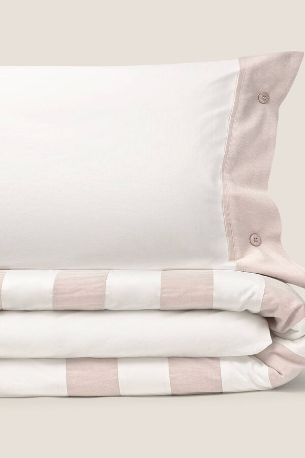Womensecret Bettbezug Baumwollperkal Stoffkombination. Bett 105-110 cm. Weiß