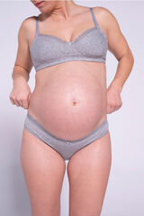 Womensecret Basic maternity dot printed cotton panty szürke