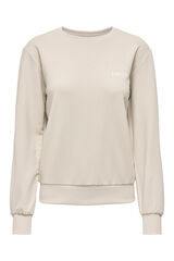 Only Play Sudadera deportiva cuello redondo gris