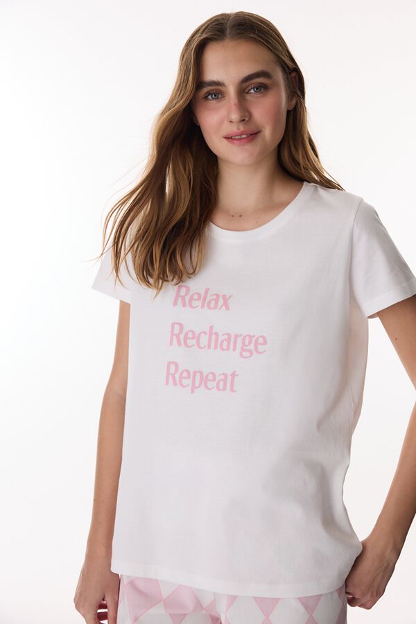 Penti Conjunto pijama largo rombos estampado