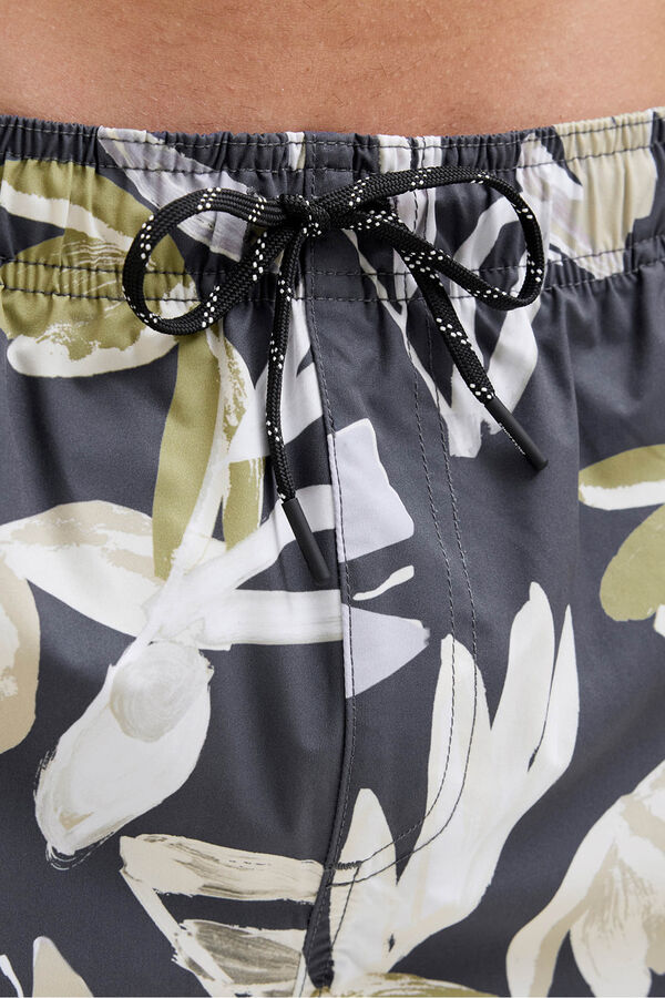 Jack & Jones Ba&ntilde;ador estampado gris