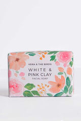 Womensecret White & Pink Clay Facial Cleansing Soap printed