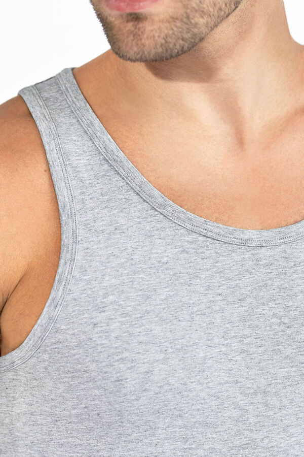 Bread & Boxers Pack 2 camisetas lisas sin mangas grises gris