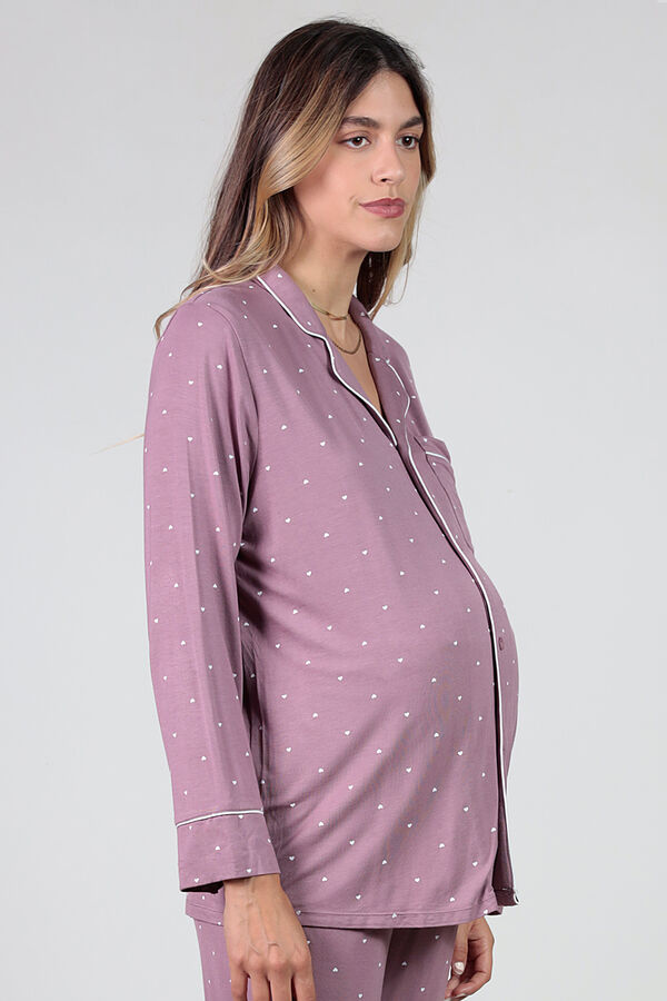 Womensecret Maternity pyjama set with hearts rávasalt mintás