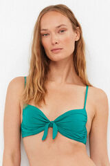 Gisela Push-up underwired bikini top green
