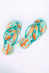 Ipanema Tropical parrot print children's sandals blue