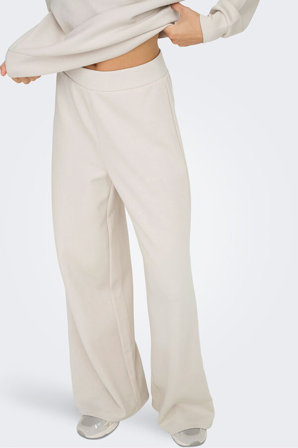 Only Play Lange Hose mit weitem Bein Grau