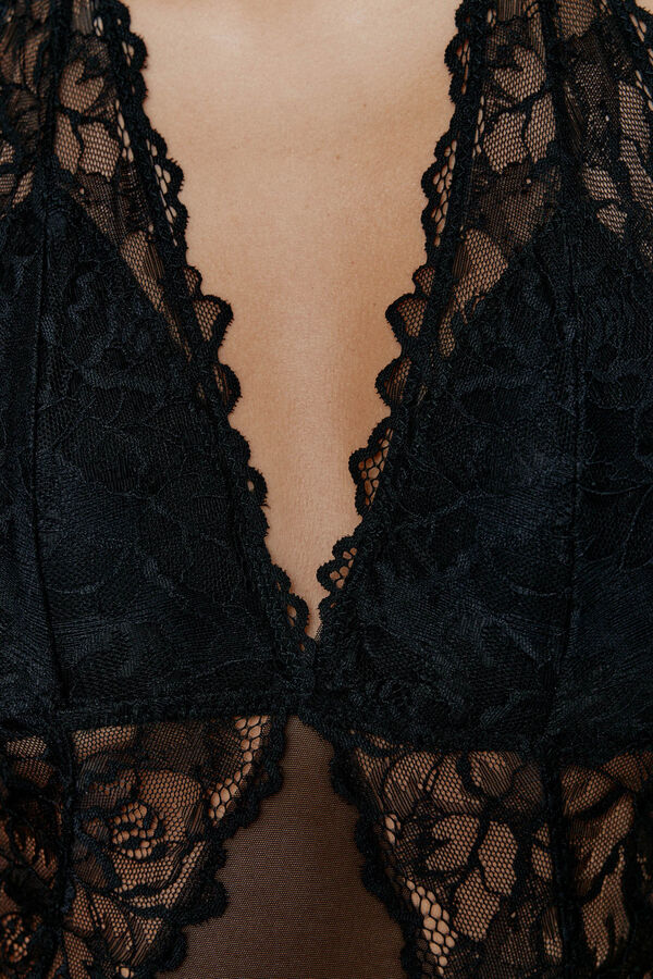 Black Limba Body encaje halter Onyx Black negro