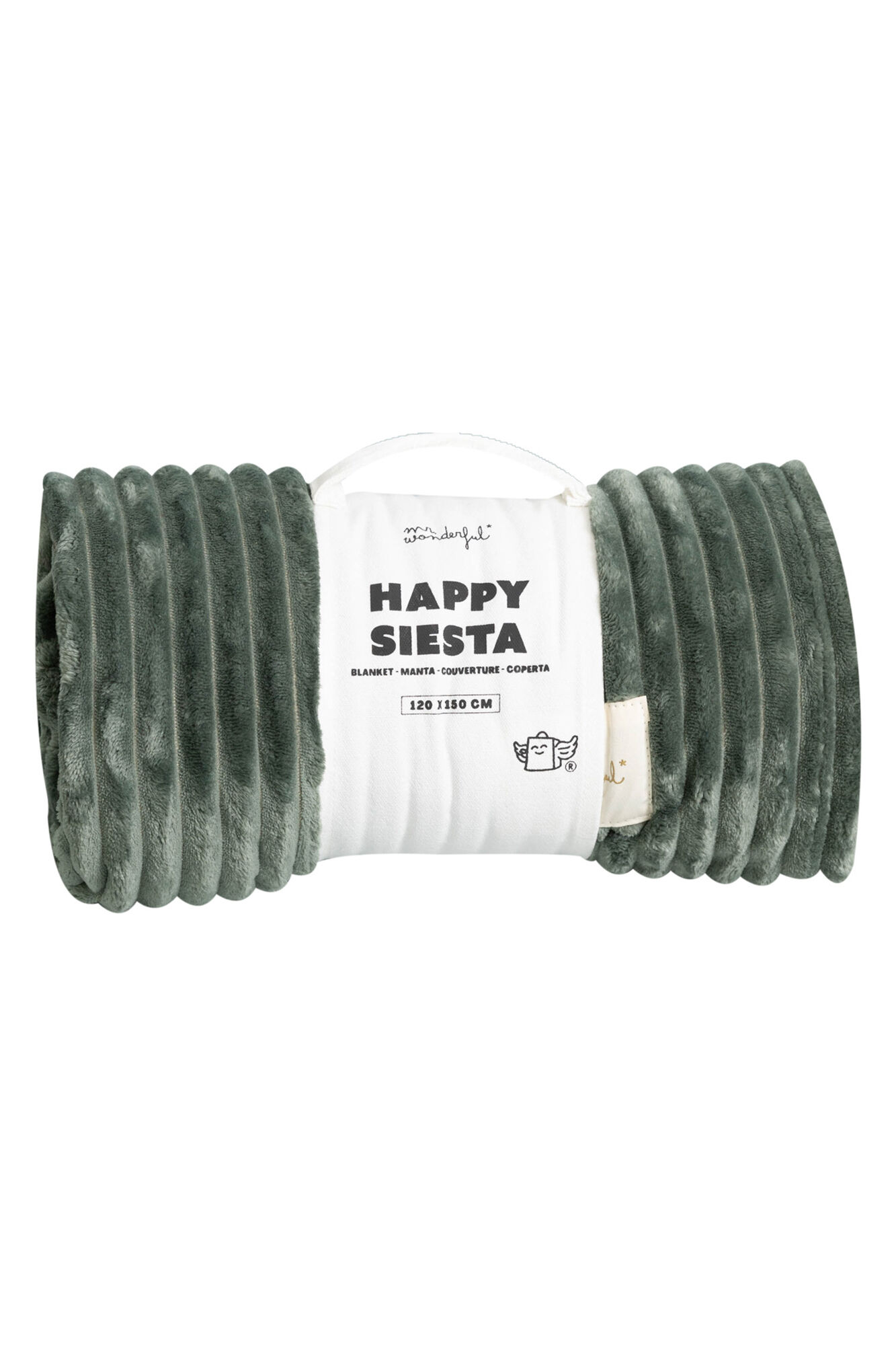 Mr. Wonderful Beige Happy Siesta blanket