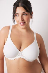 Women'secret Sutiã redutor REAL de microfibra e renda branca