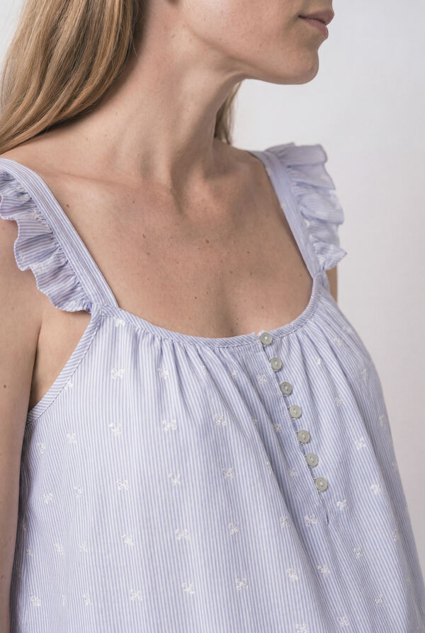 Women'secret Blue cotton maternity ruffle strap nightgown blue