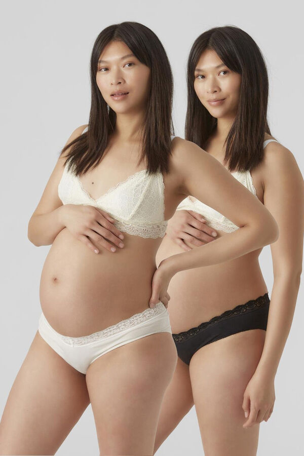 Mamalicious Pacote de calcinhas maternity tencel branco