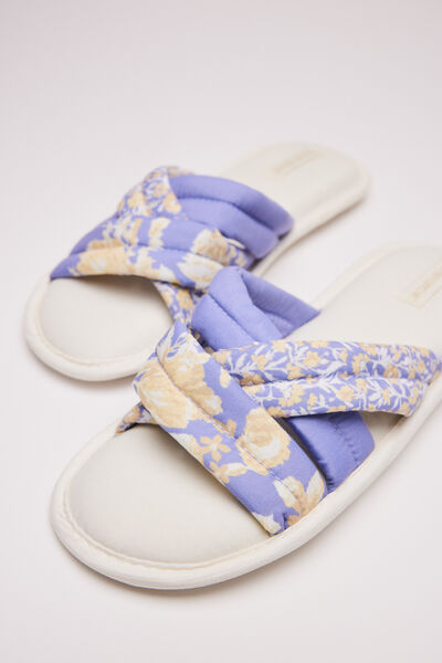 Womensecret Lilac floral slippers printed