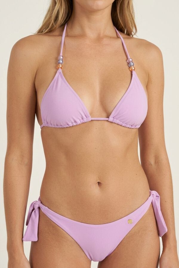 Bohodot Top bikini triangular cortina morado/lila
