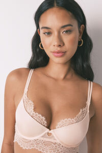 Women'secret GORGEOUS pink lace push-up bra