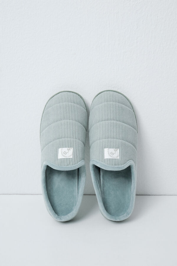 Women'secret Green padded sole slippers green
