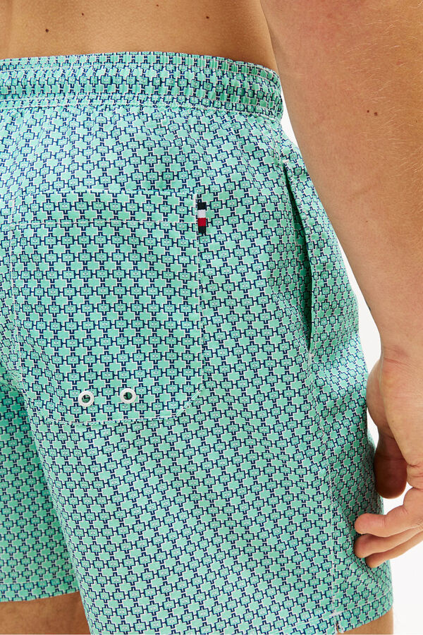 Tommy Hilfiger Flag print men's swimwear green