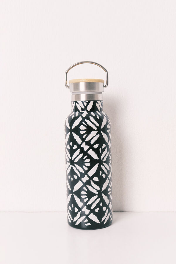 Women'secret Geometric print stainless steel bottle grey