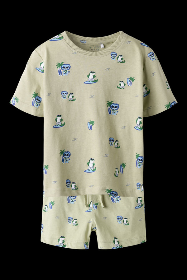 Name it T-Shirt- und Shorts-Set Gr&uuml;n