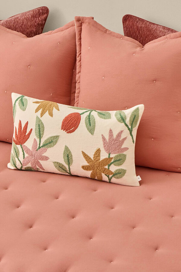 Textura Einfarbig Wendbar mit Punkten Rosa