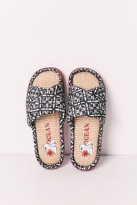 Women'secret Ethnic print cross-strap slippers