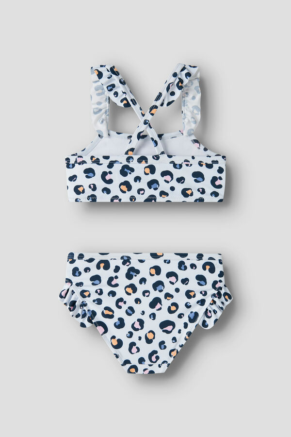 Name it Haut bikini et culotte imprim&eacute; l&eacute;opard bleu