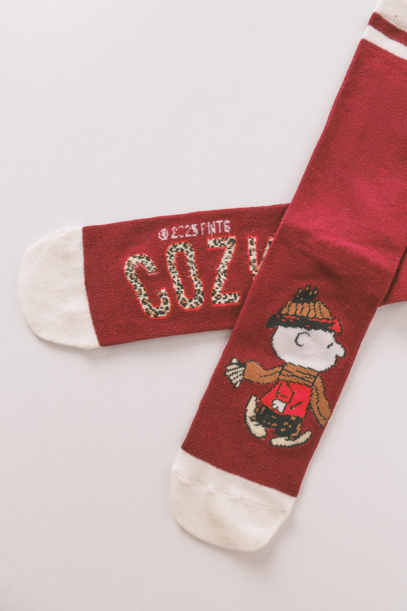 Women'secret Pack of 3 long red Snoopy cotton socks 