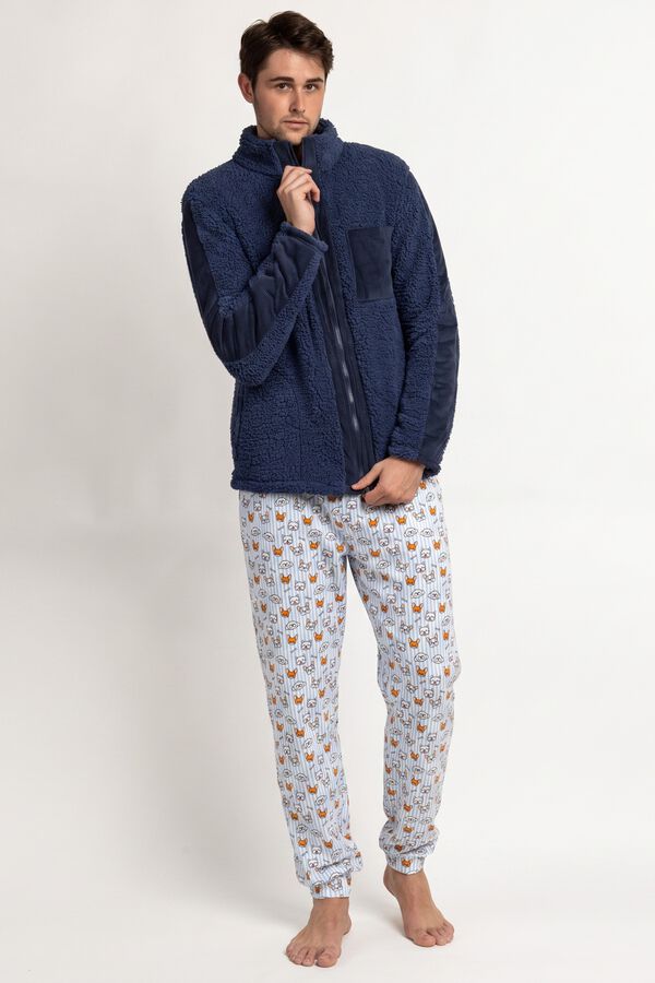 Admas Robe de homem Ski Club castanho