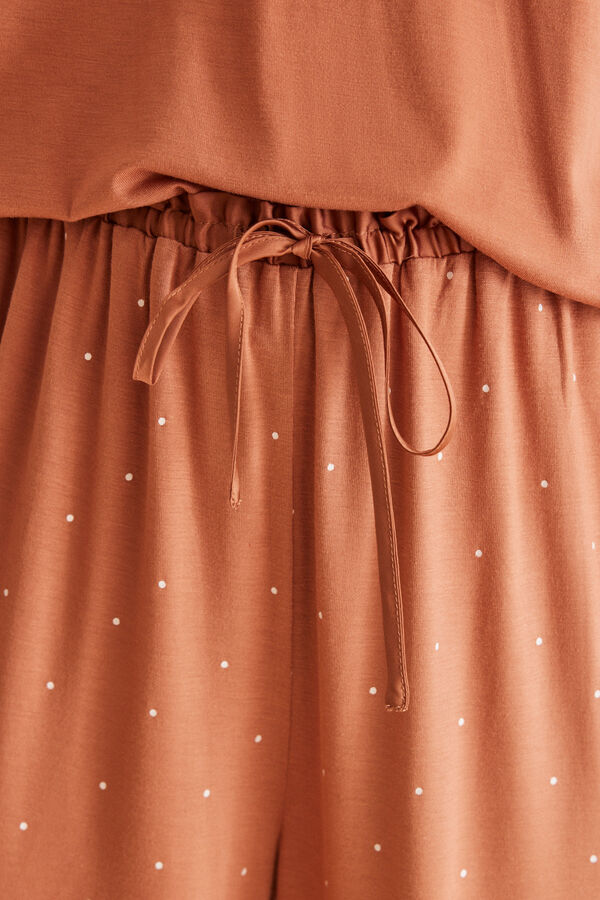 Womensecret Brown polka-dot Ecovero™ pyjamas nude