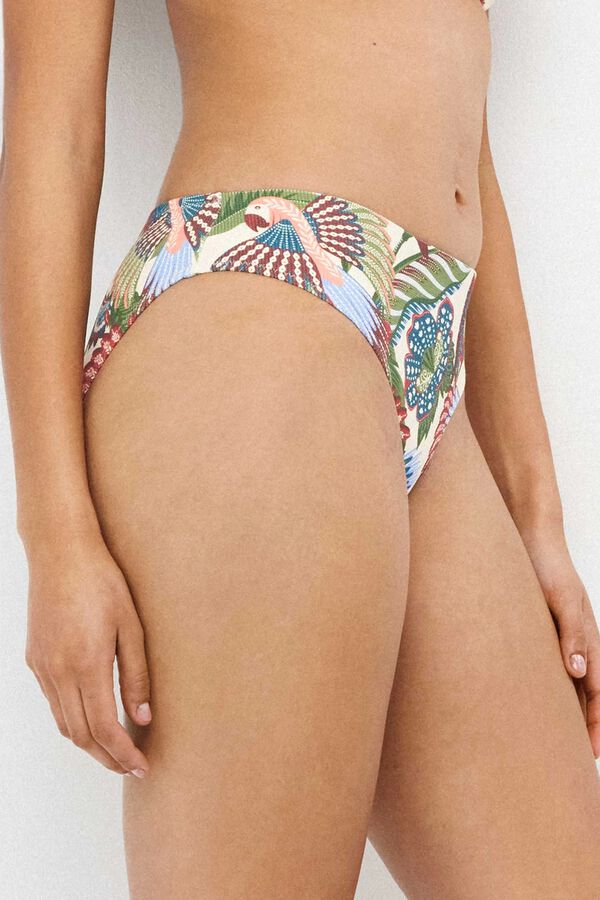 Gisela Braga bikini midi print tropical blanco