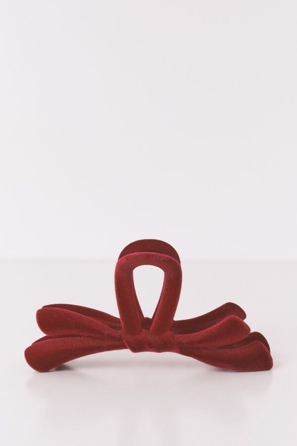 Women'secret Pince &agrave; cheveux grande &agrave; n&oelig;ud bordeaux rouge