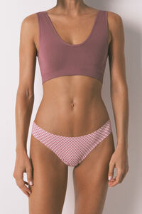 Women'secret Cueca brasileira de microfibra estampada multicolorida