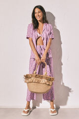 Women'secret Kapri pidžama sa cvetnim printom Roze