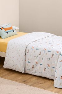 Textura Bettbezug mit lustigem Hunde-Print