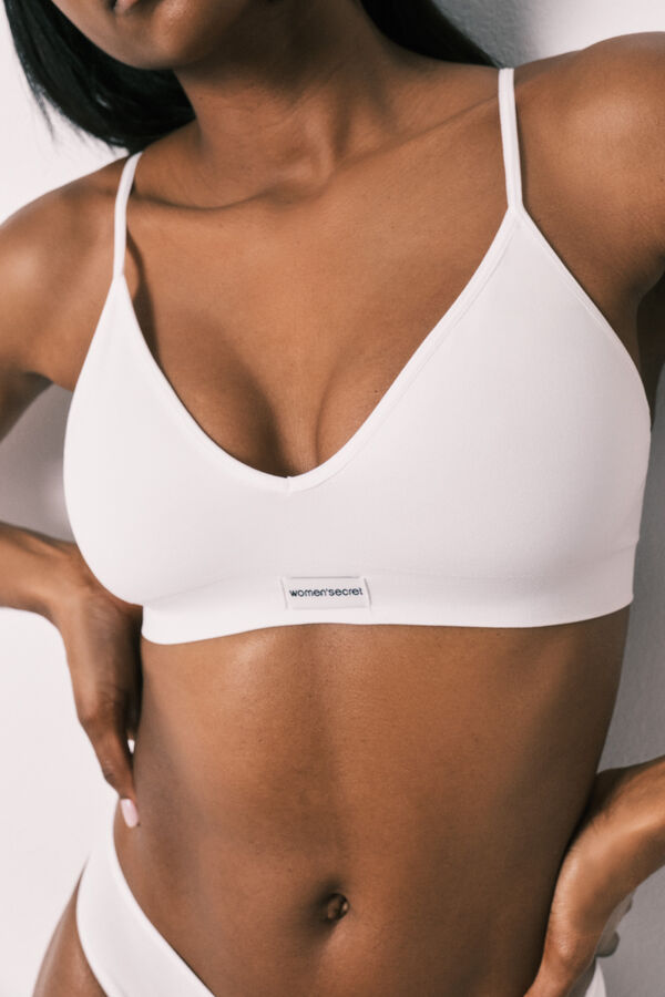 Women'secret White seamless triangle top bra AIRY white