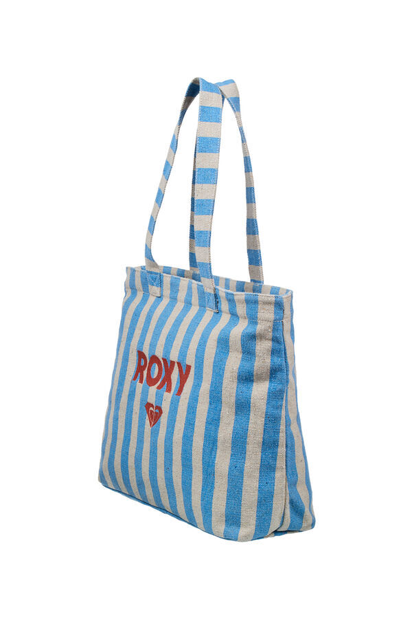 Roxy Bolsa playa rayas con asas turquesa