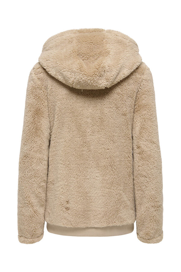 Only Maternity Chaqueta de pelo con cremallera maternity beige