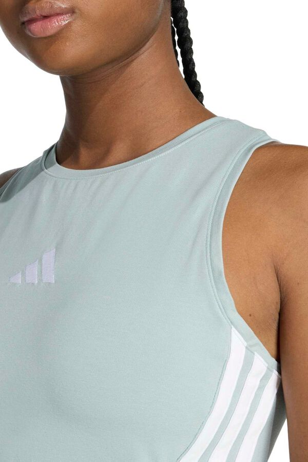 Adidas Camiseta corta acolchada 3 bandas azul