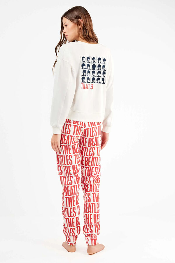 Gisela Malha de pijama de malha entrelaçada dos Beatles bege