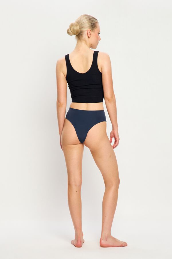 Modibodi Puma Braga Menstrual Brasile&ntilde;a Seamless Flujo Abundante Blue azul