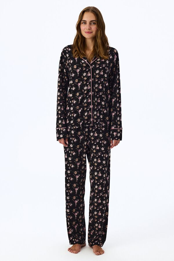 Penti Long Sleeve Pyjama Set black