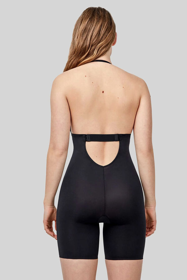 Gisela Extreme neckline body trouser Schwarz