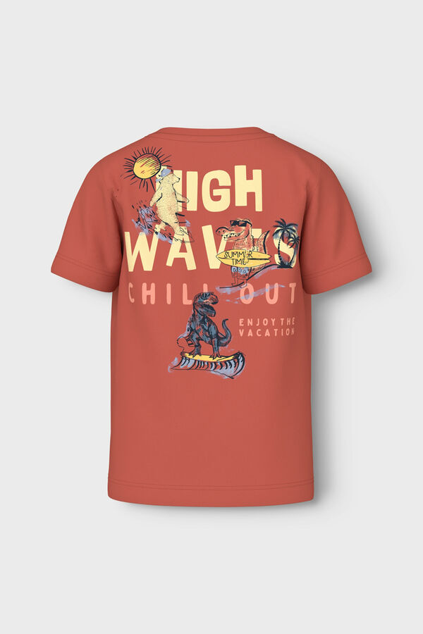 Womensecret Boys' surfer print T-shirt rouge