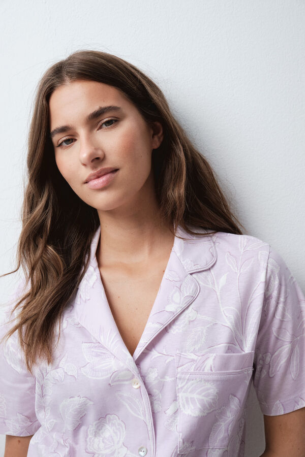 Women'secret Floral classic pyjamas pink
